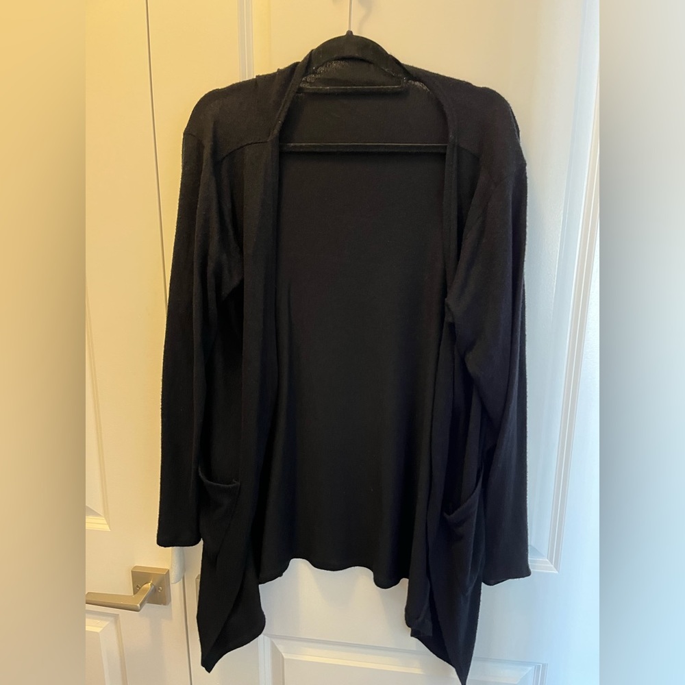Zyia black cardigan, M, has pockets. GUC